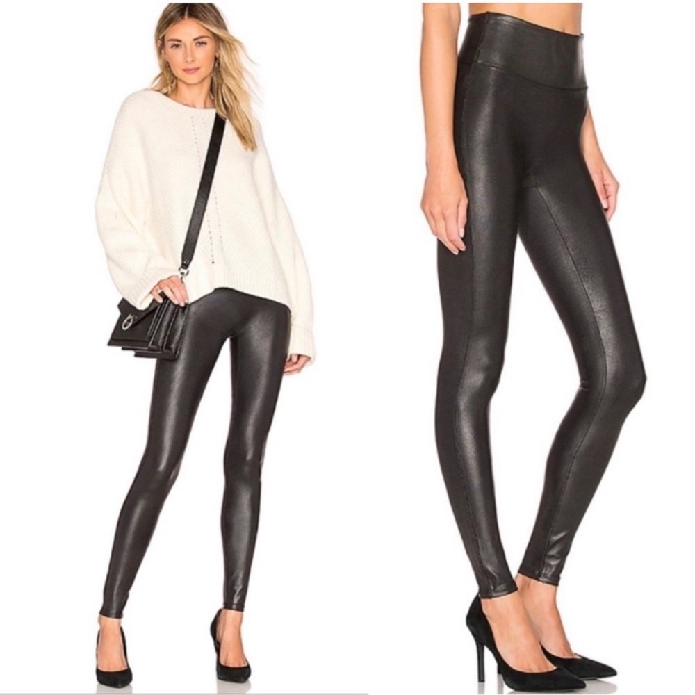 NWT Spanx Faux Leather Leggings size L tall
